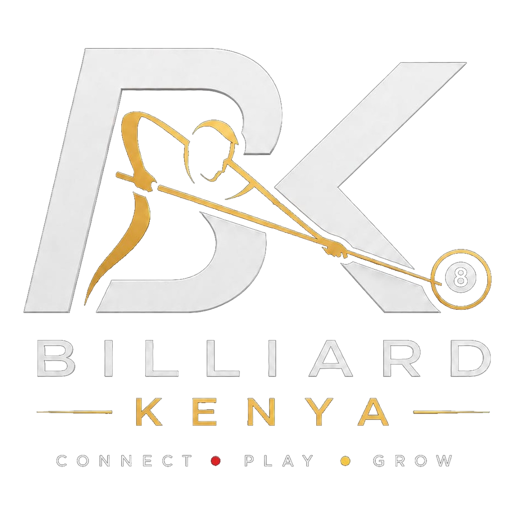 Billiard Kenya logo: Connect, Play, Grow